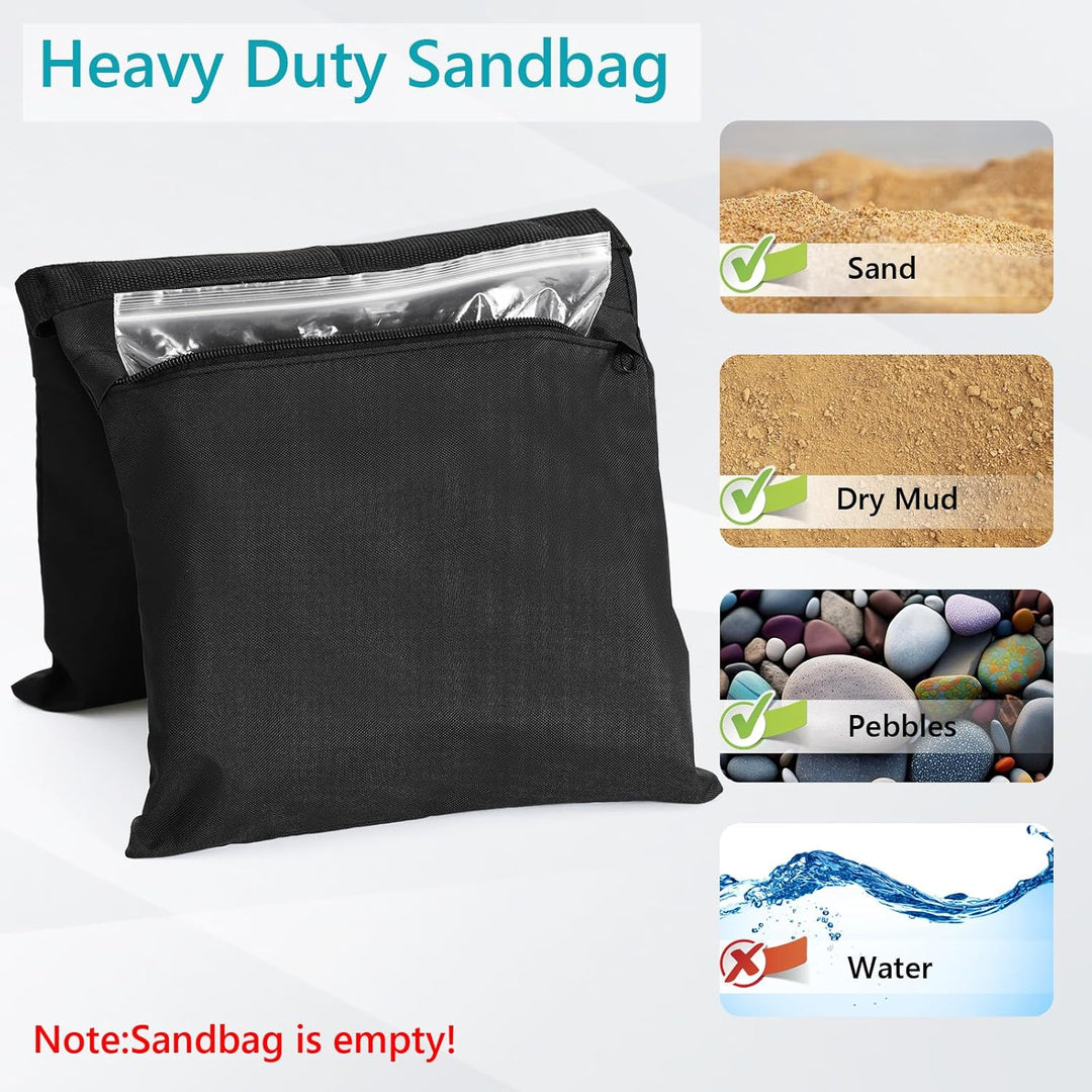 ABCCANOPY Sandsack Satteltasche Fotografie Gewicht Taschen für Video Ständer, 4 Packungen (schwarz),