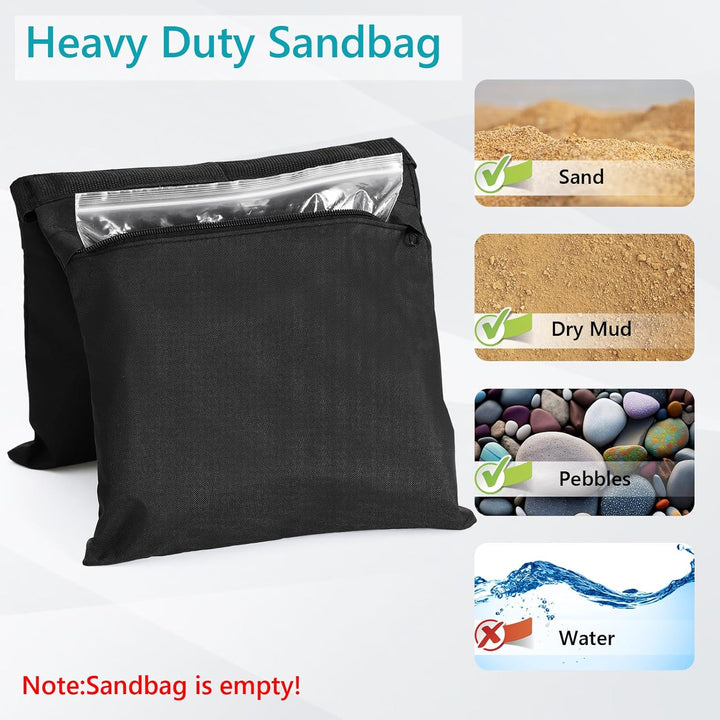 ABCCANOPY Sandsack Satteltasche Fotografie Gewicht Taschen für Video Ständer, 4 Packungen (schwarz),