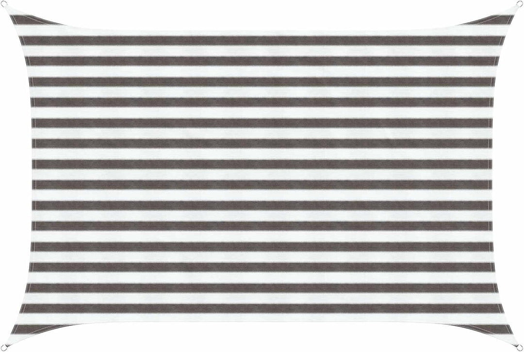 vidaXL Sonnensegel Hellgrau und Weiss 2 x 2,5 m HDPE, Garten &amp; Terrasse, moderner Sonnensegel, UV-Sc