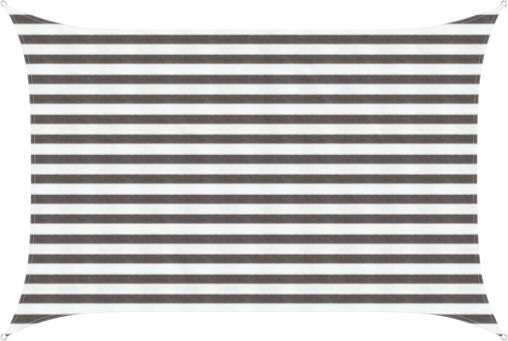 vidaXL Sonnensegel Hellgrau und Weiss 2 x 2,5 m HDPE, Garten &amp; Terrasse, moderner Sonnensegel, UV-Sc