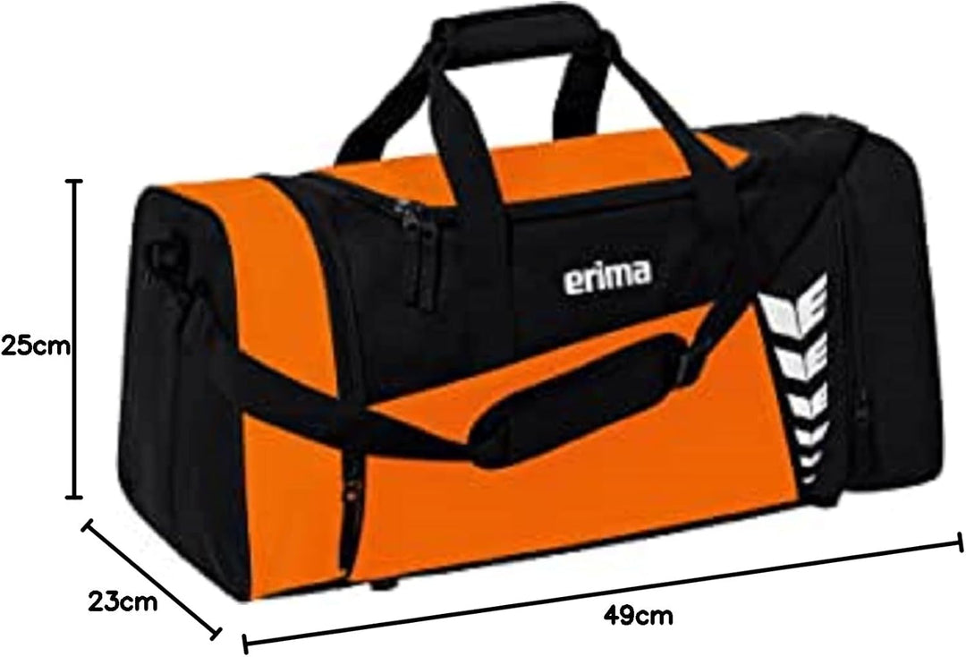 Erima Unisex Six Wings Sporttasche S Orange/Schwarz, S Orange/Schwarz
