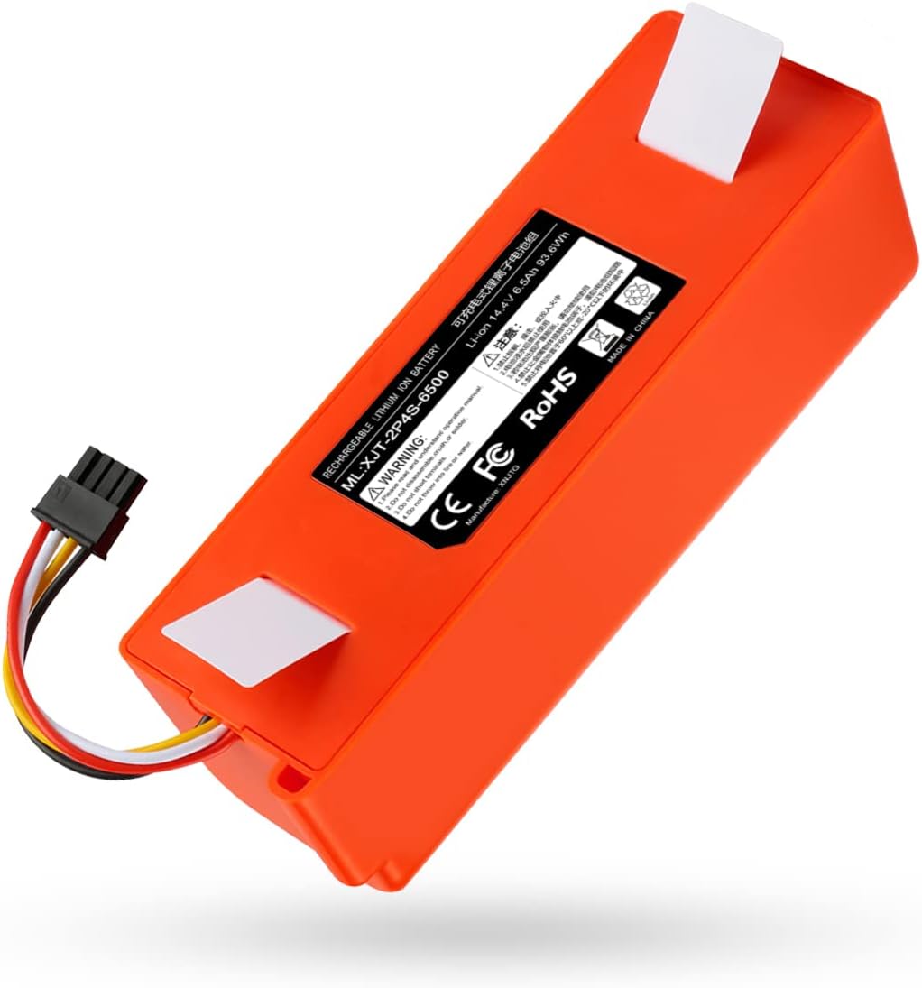 ENERGUP 14.4V 6500mAh Ersatzakku für Xiaomi Roborock S50 Mijia Roborock S51 Roboter Staubsauger Akku