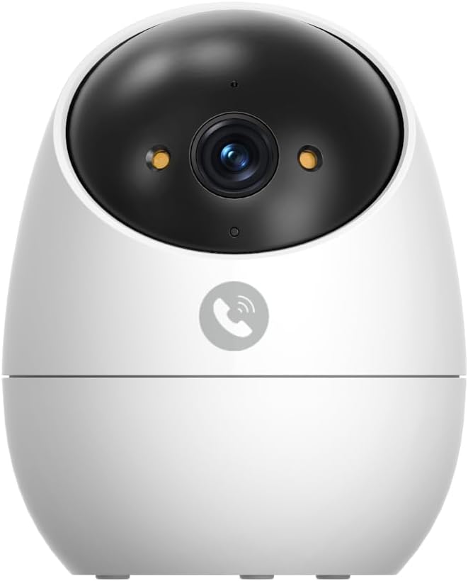 Beans View 3K Innenkamera für Überwachung und Sicherheit, Farb-Nachtsicht, 2,4 GHz WLAN-Kamera für H