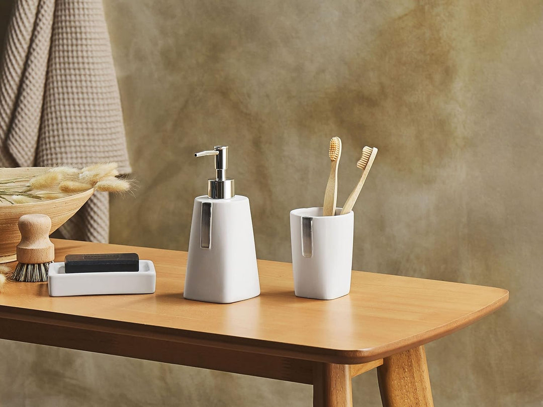 Badezimmer Set beige 3-teilig aus Naturstein Dolomit Sonana