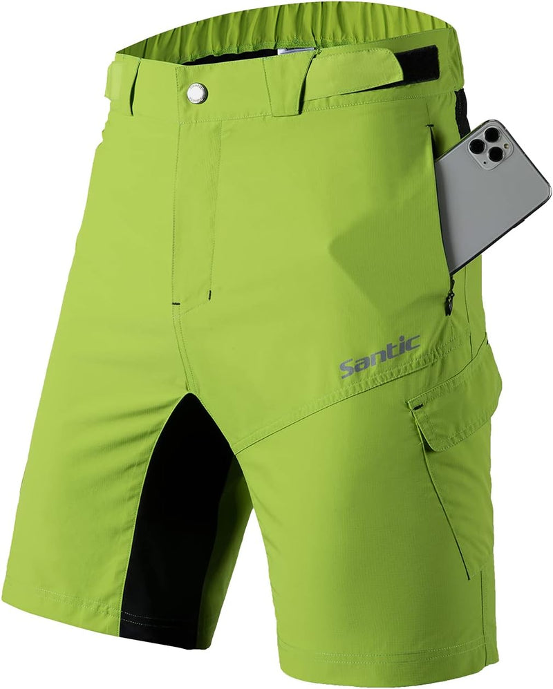 Santic Radhose Herren MTB Hose Herren Fahrradhose, Grün