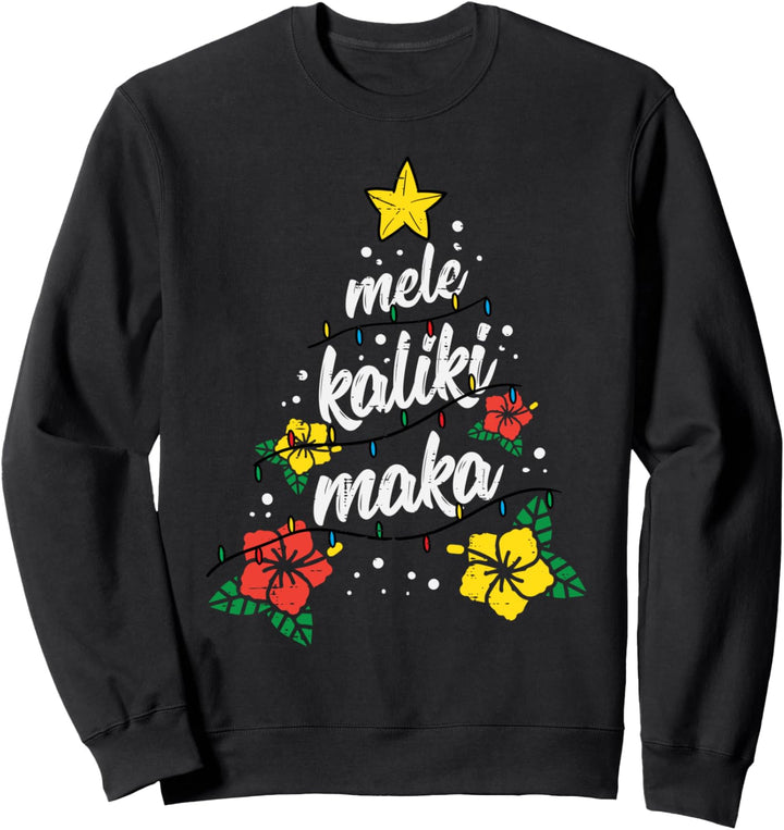 Mele Kalikimaka Pyjama, Merry Christmas, Hawaii, Sommer, Weihnachten Sweatshirt