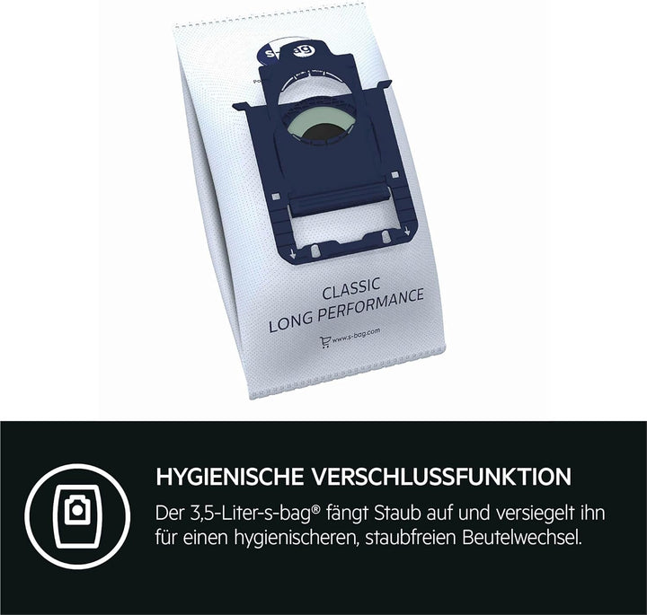 AEG ASRK201S S-Bag Performance Kit, 4X S-Bag Staubbeutel Classic Long Performance, 1x S-Filter Hygie