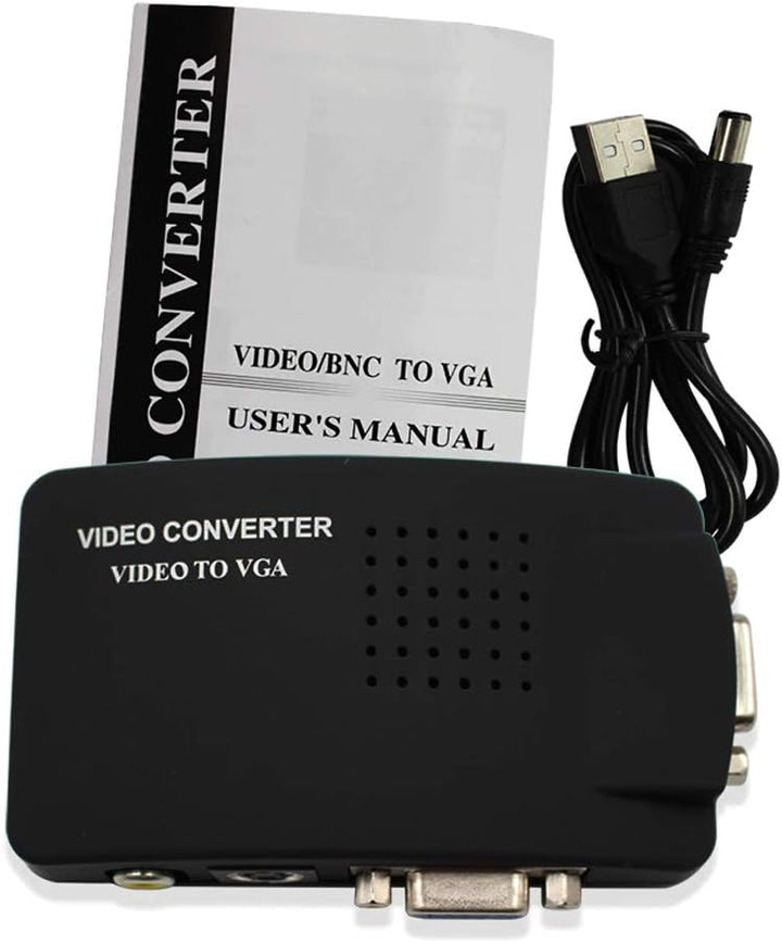 CCTV BNC Kamera Composite S-Video zu VGA Konverter Adapter zu PC VGA LCD Out EU Stecker
