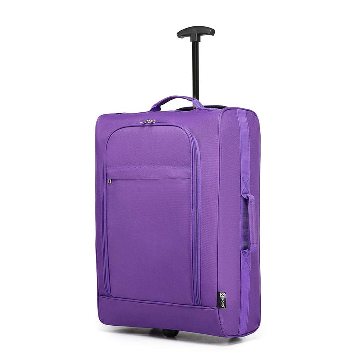 Kono Handgepäck Softcase Leicht Kleiner Rollkoffer Trolley Stoffkoffer Polyester (Violett) Violett K