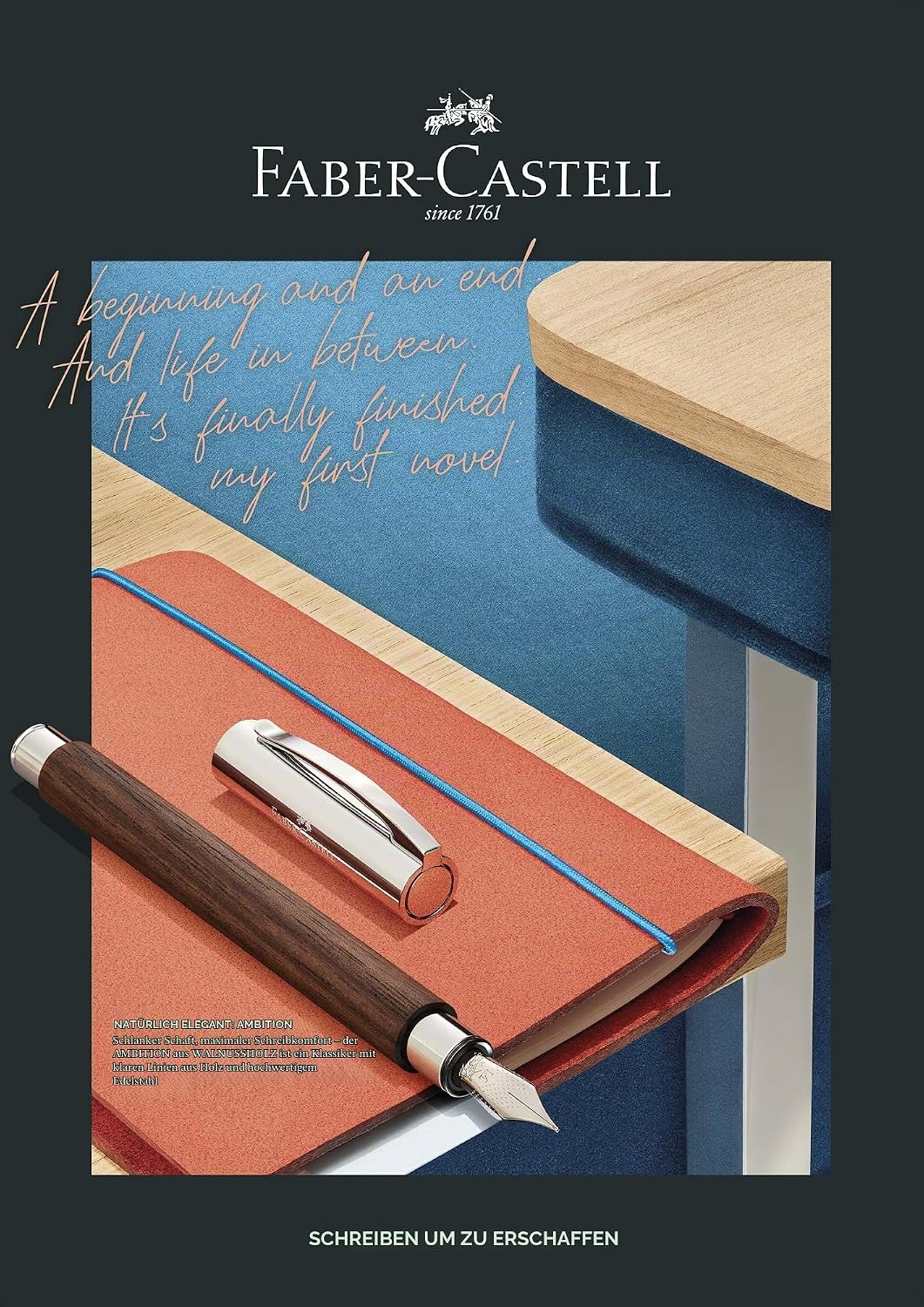 Faber-Castell 148182 - Füllfederhalter AMBITION Birnbaum, Federbreite EF, inkl. Geschenkverpackung u