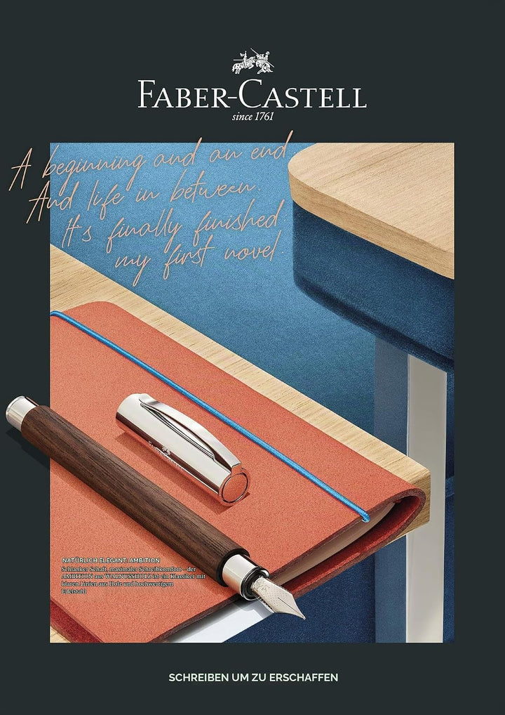 Faber-Castell 148182 - Füllfederhalter AMBITION Birnbaum, Federbreite EF, inkl. Geschenkverpackung u