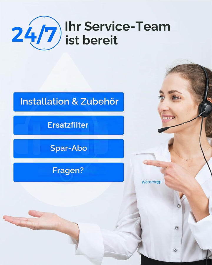Waterdrop G2CF Ersatzfilter für G2 und G2P600 RO-System | 12 Monate Lebensdauer, Untertisch-Wasserfi