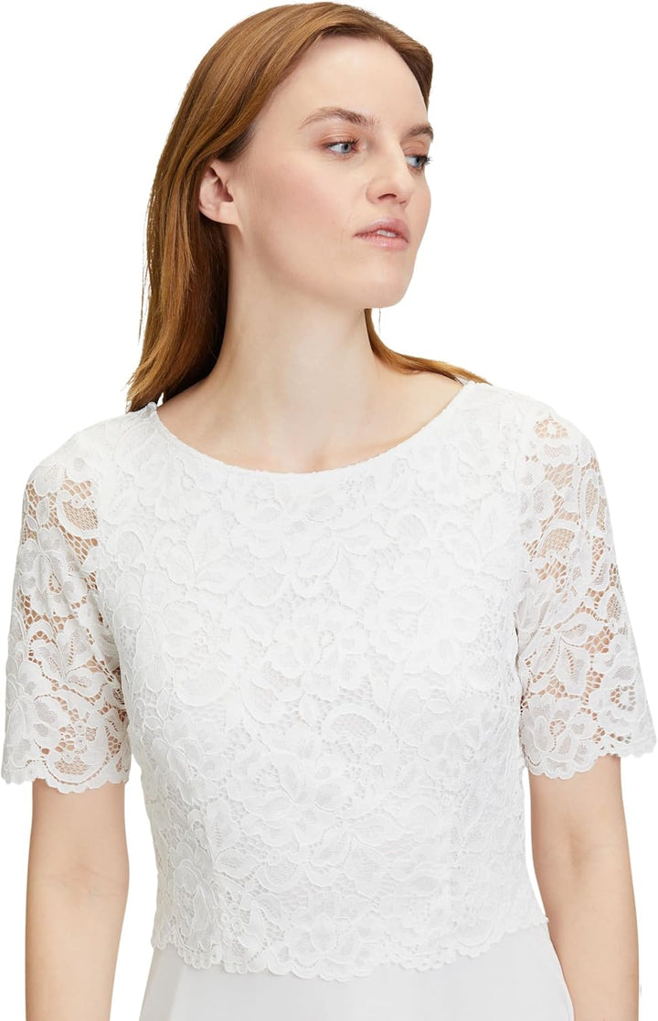 Vera Mont Damen 0113/4825 Kleid 40 Offwhite, 40 Offwhite