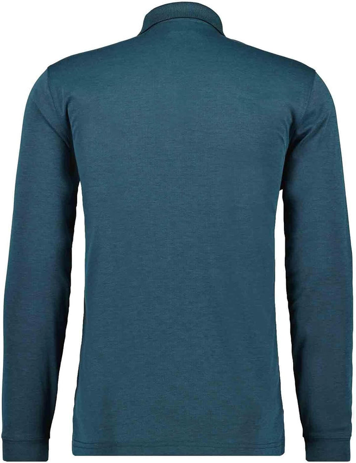 RAGMAN Herren Softknit-Polo mit Brusttasche, Langarm L Dunkelgrün-357, L Dunkelgrün-357