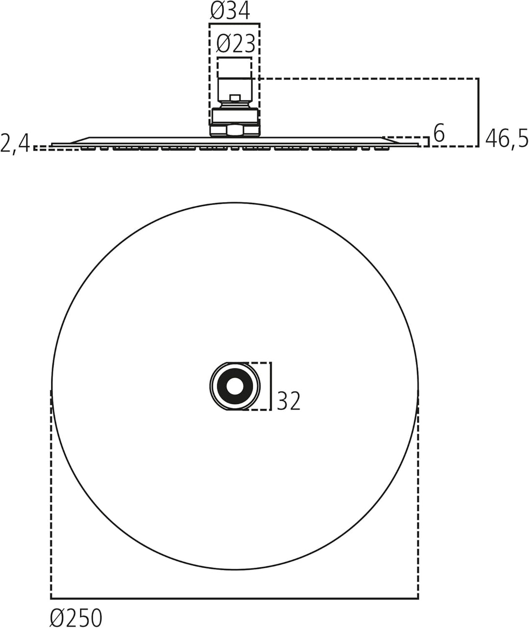 Ideal Standard B0384MY Idealrain Luxe Kopfbrause 250mm