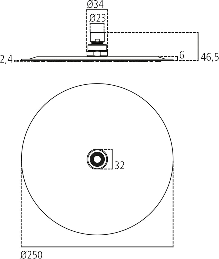 Ideal Standard B0384MY Idealrain Luxe Kopfbrause 250mm