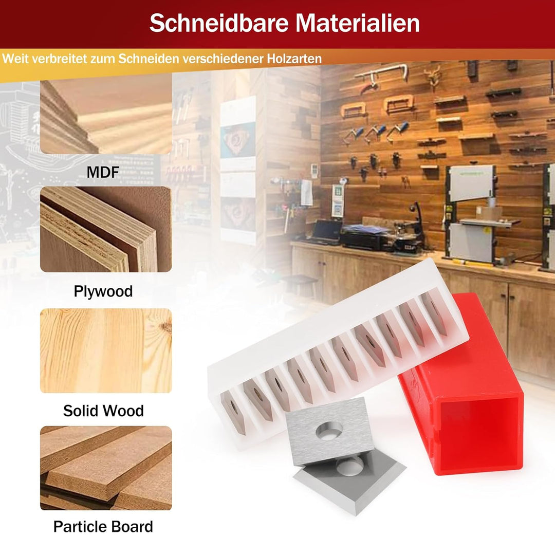 Wendeplatten Wendemesser 10 Stück Ersatzklingen(12x12X1.5mm, 35°), Hartmetalleinsätze Vierkant seiti
