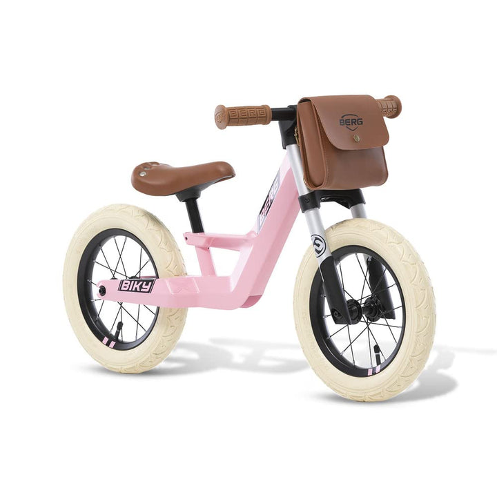 BERG Biky Retro Green Laufrad, 12'' Kinderfahrrad, Für Kinder von 2 bis 5 Jahre, Retro Grün Pink, Pi