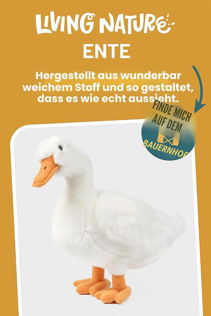 Living Nature Stofftier - Grosse Ente (35cm) Ente (35 cm), Ente (35 cm)