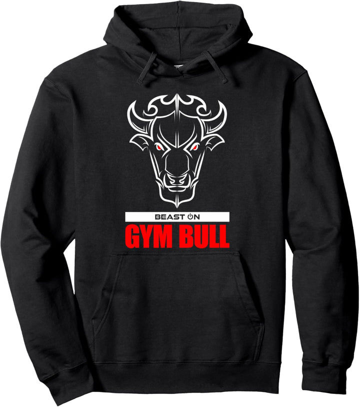 Gym Bulle Kopf Rot Gym Workout Fitness Training Sport Gains Pullover Hoodie