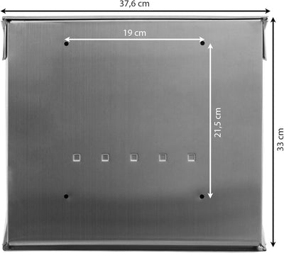 banjado® Burgwächter® Briefkasten Edelstahl mit Motiv Seifenblasen/Briefkasten ohne Zeitungsfach/Ede