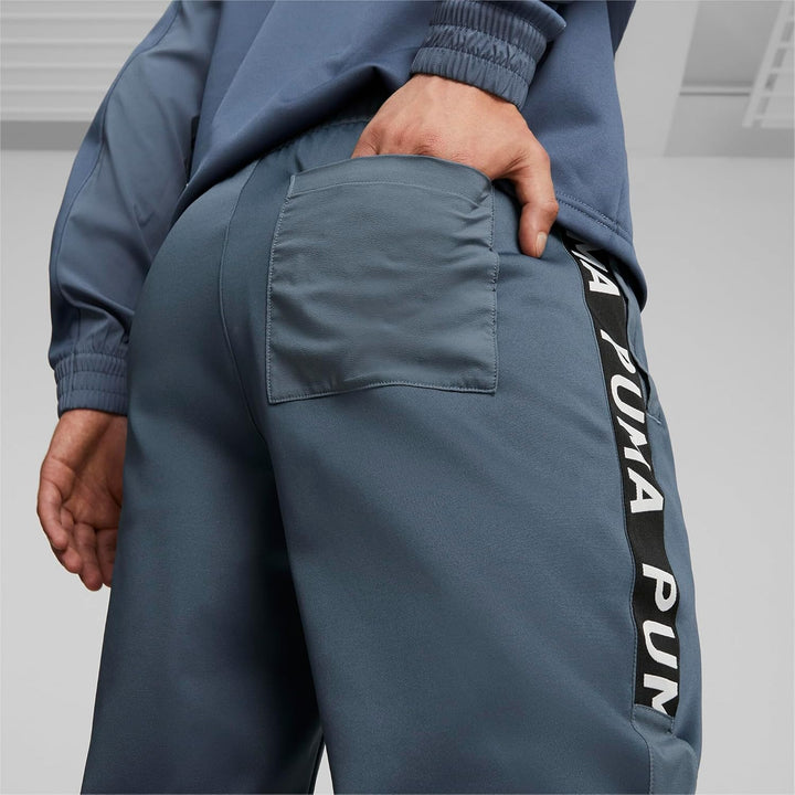 PUMA Herren Strickhose Train Fit Pwrfleece Jogger XL Blau / Schwarz, XL Blau / Schwarz