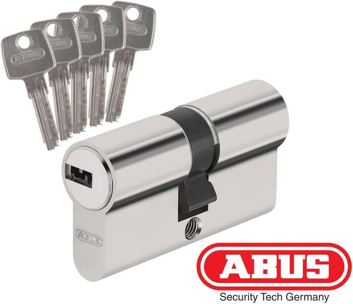 ABUS Türzylinder D6N - Schliesszylinder für Wohnungstüren, vernickelt, 35x60 mm - 52757 35x60 mm Ver