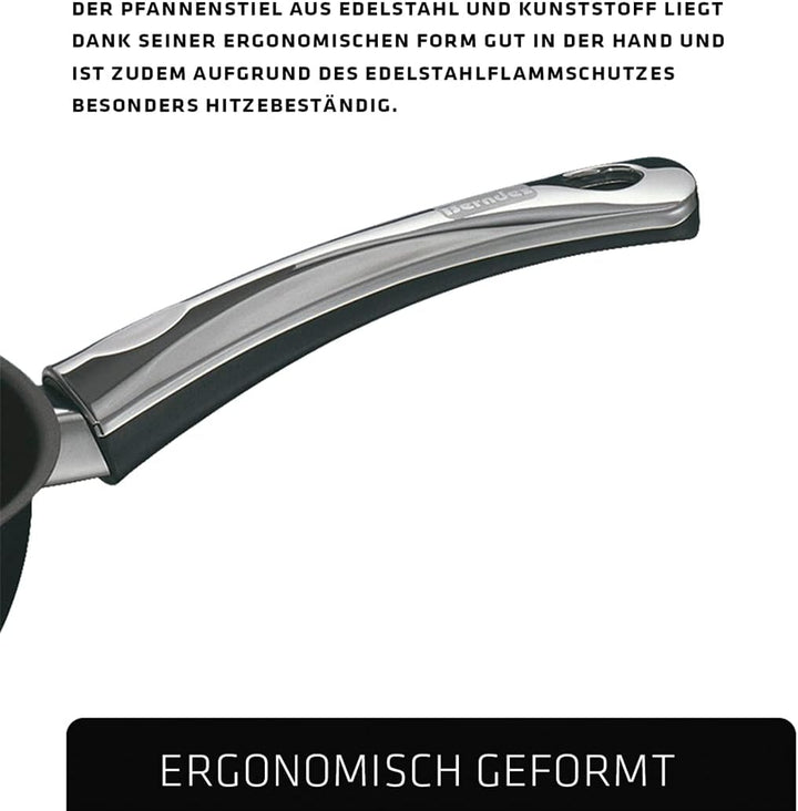 Berndes Kochtopfset, 4-teilig, Kochtopf aus Edelstahl, antihaftbeschichtet, induktionsgeeignet, Topf