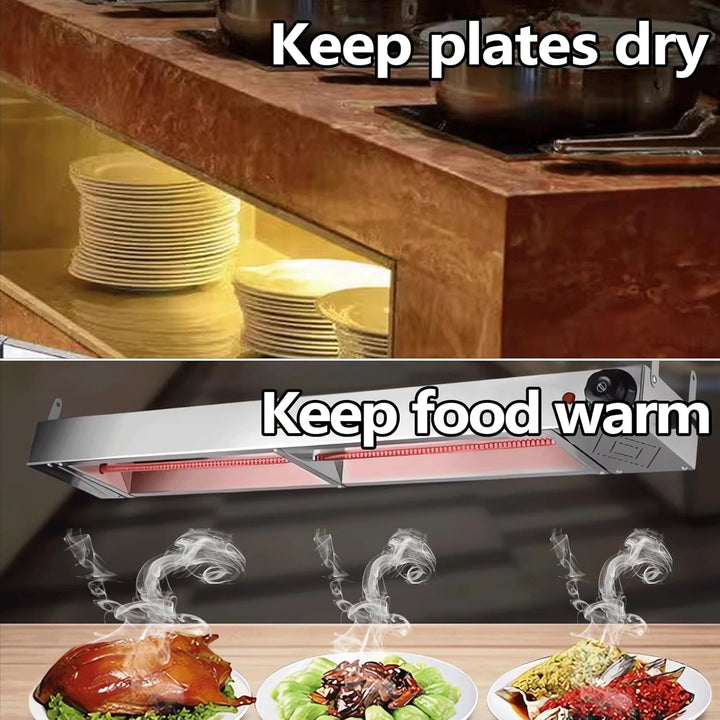 Wärmelampe Küche Gastro, Edelstahl Hängende Speisenwärmer Lampe, Kommerziell Lebensmittel Wärmelampe