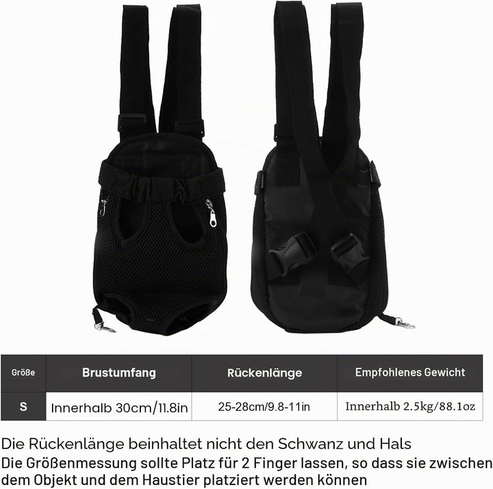 Qcwwy Haustiertrage-, geben Sie Haustieren eine Pause Haustier-Brustrucksack zum Tragen Kleiner Hund