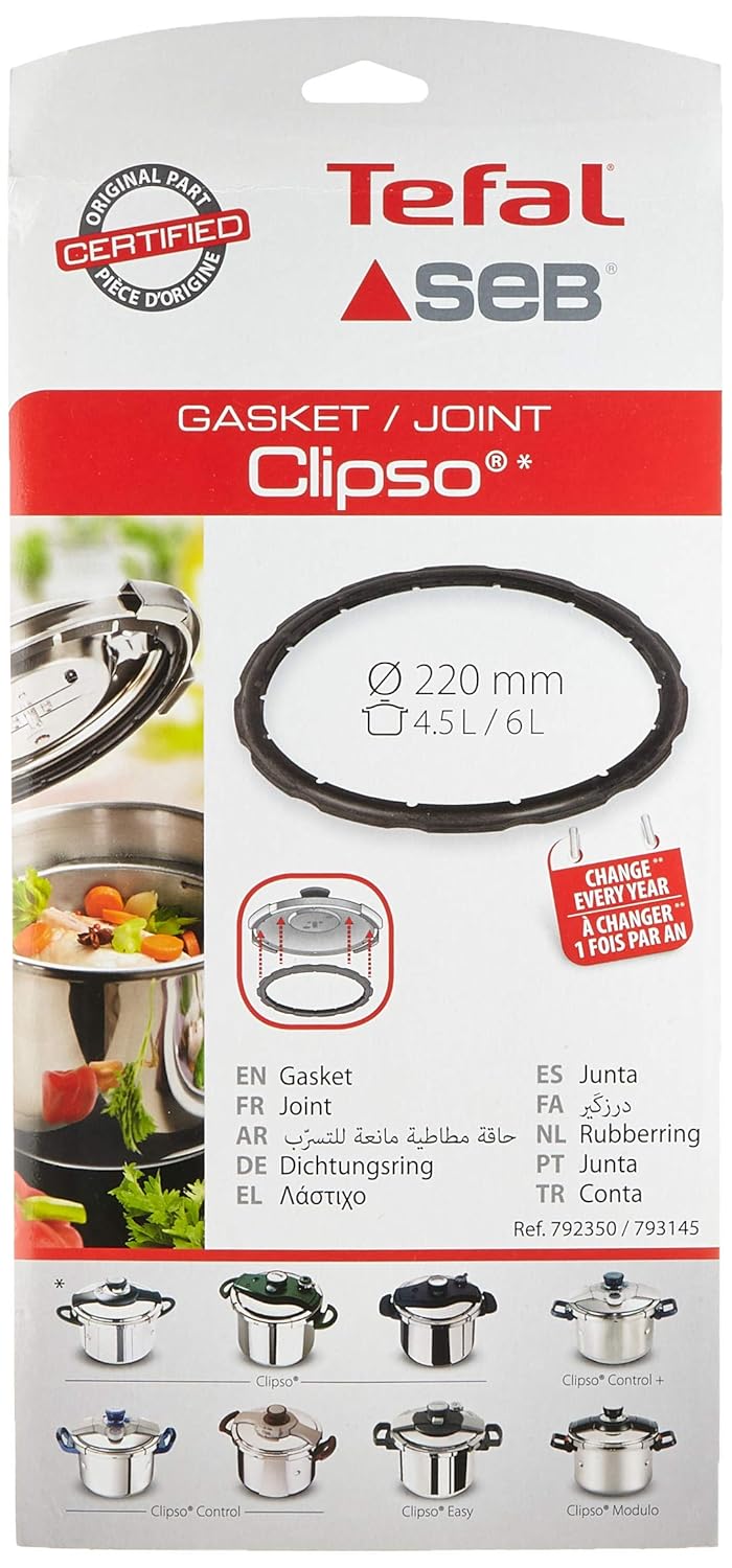 Seb 4,5L/6L Edelstahldichtung ø 220 mm Clipso, Clipso Control, Easy, Modulo 792350-793145 Schnellkoc