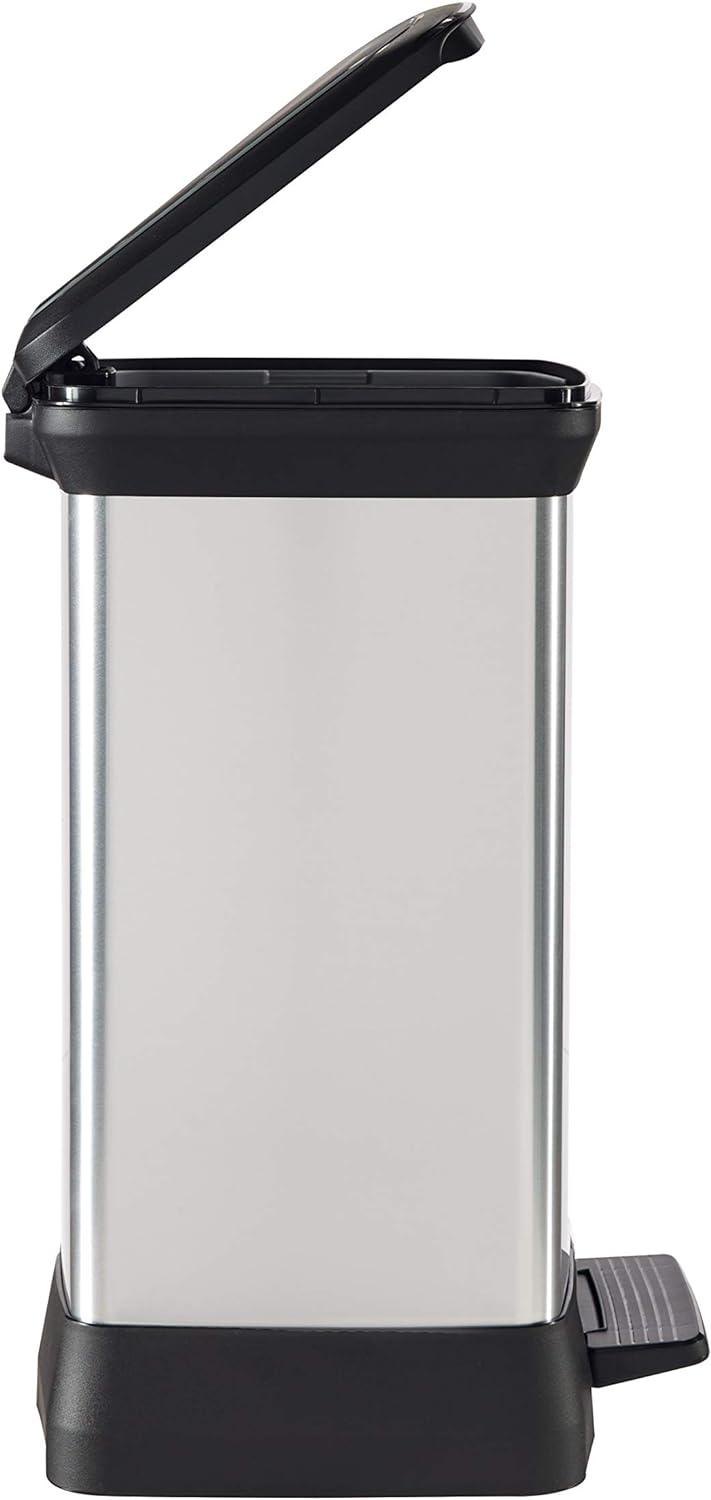 CURVER 203279 Treteimer, rechteckig, Polypropylen/Metall, 39 x 29 x 51 cm