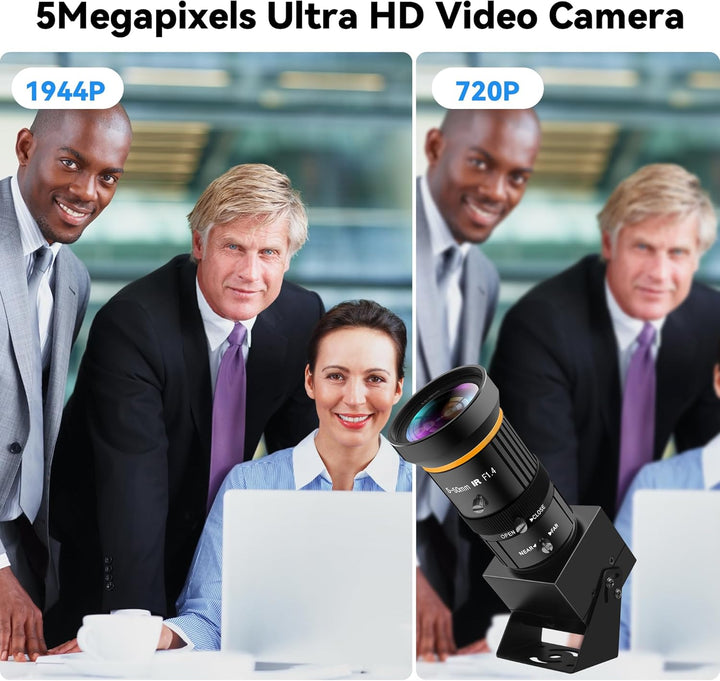 ELP 5 Megapixel USB Kamera 1944P 30fps Farb Industrie Tele Webcam mit CS-Mount 5-50 mm 10-Fach manue