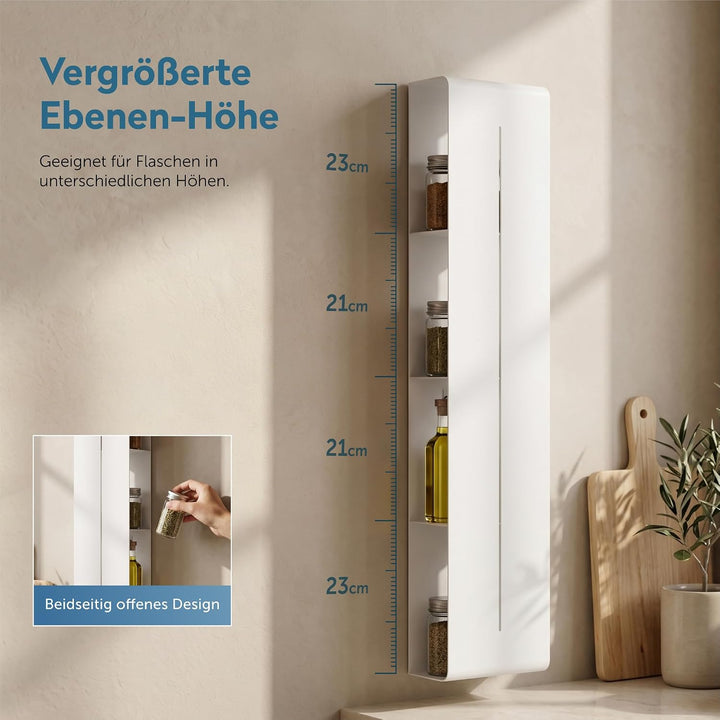 doporro Regal Schmal Weiss 4 Etagen, Badezimmer Regal Metall | Schmales Regal Badezimmer, Duschregal