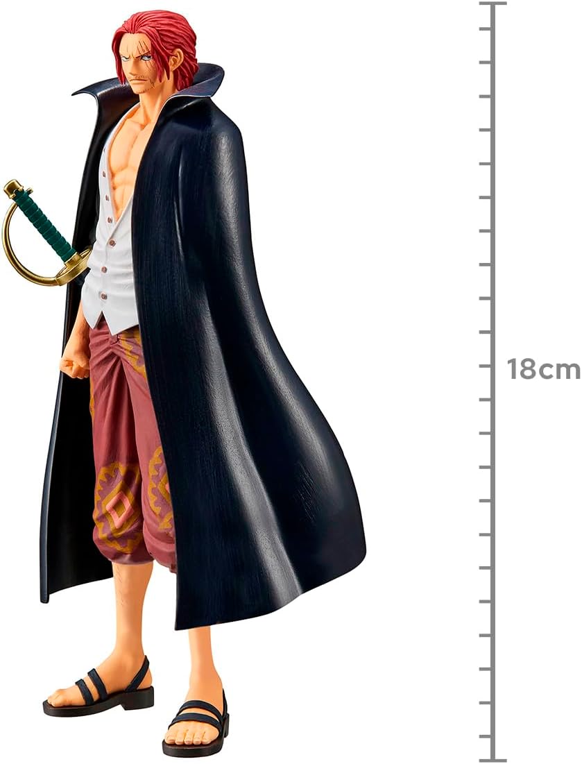 Banpresto One Piece RED Actionfigur Shanks Vol.2 The Grandline Men aus Kunststoff, von Bandai.