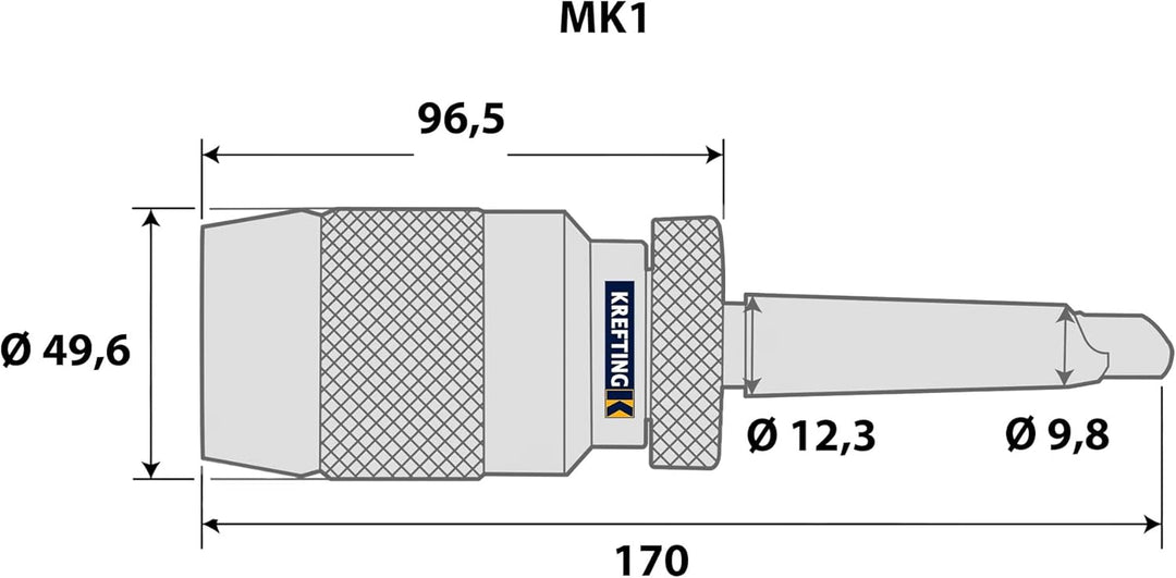 Bohrfutter Schnellspannbohrfutter B16 3-16 mm + MK2 Kegeldorn mit Austreiblappen Präzisionsbohrfutte