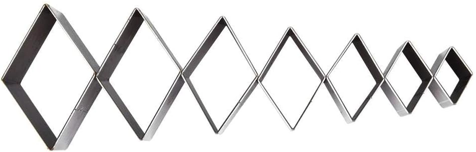 Stanzen Schneide, 7 Stück 20-50mm Stanzwerkzeug Lederhandwerk DIY Quadrat Schneidform für Lederhandw