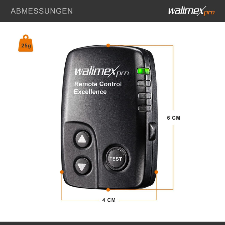 Walimex pro VE & VC & Newcomer Studioblitz Auslöser - Kabellose Fernsteuerung bis zu 30 m, 16 Kanäle