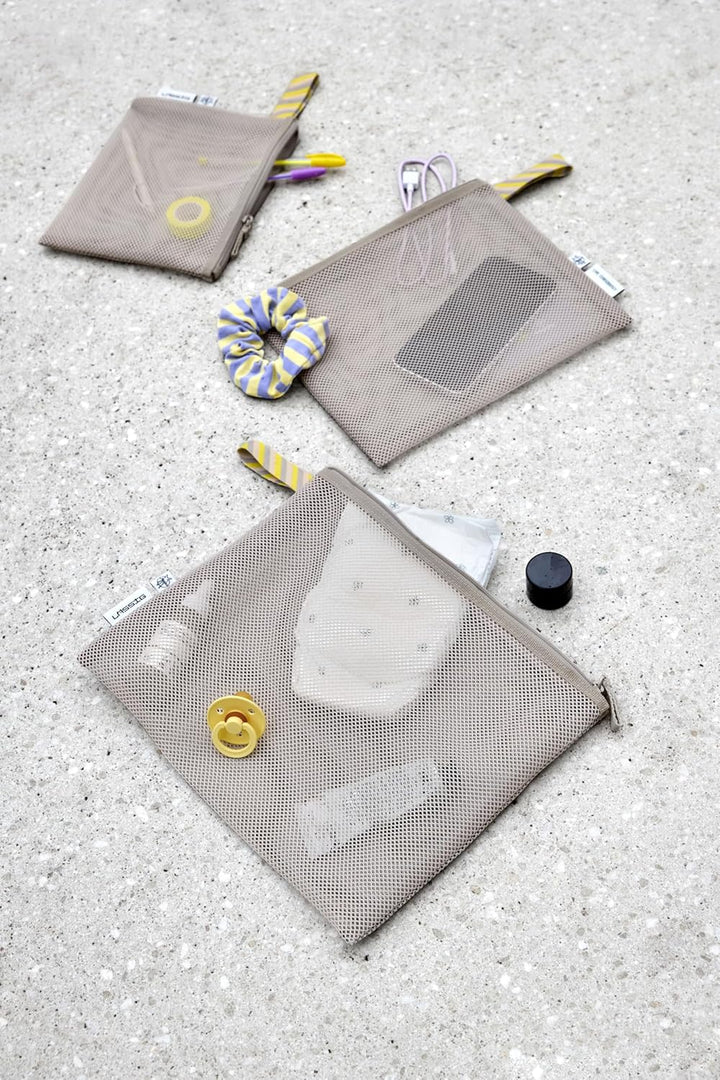 LÄSSIG Wickeltaschen Zubehör Set 3-teilig, Organisations Netztaschen für unterwegs/Mesh Bags Set bei