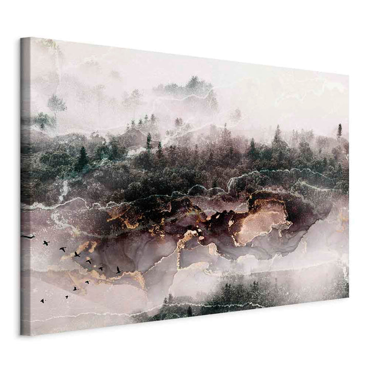 murando Akustikbild Wald 120x80 cm Bilder Akustikschaum Hochleistungsschallabsorber Schallschutz Lei