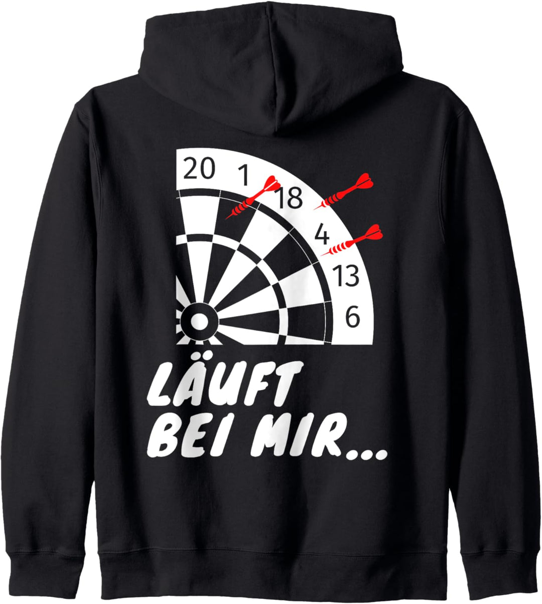 LÄUFT BEI MIR... Dartspruch Darten Dartpfeil Dartboard Darts Kapuzenjacke
