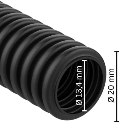 ViD® flexibles Leerrohr M20 für Elektroinstallation | Wellrohr 25 Meter | 750N, 2J, -5°C / +60°C | s