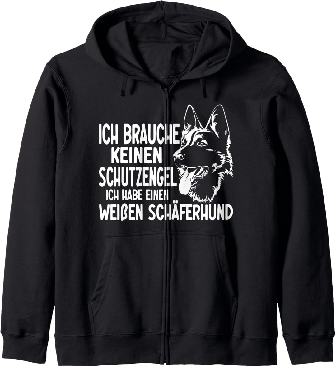 Weisse schweizer Schäferhunde sind Schutzengel, Hunde Kapuzenjacke