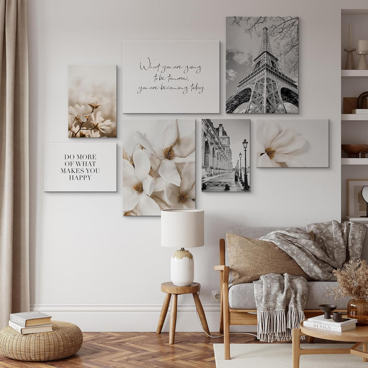 Muralo - Wandbilder Set - Leinwand Bilder Set Aufhängefertig - Bilder für Wohnzimmer Schlafzimmer -