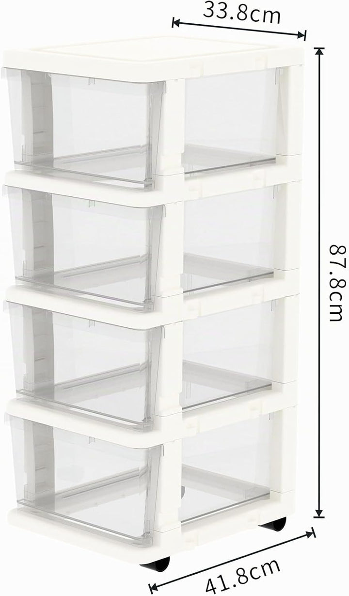 Cetomo Schubladenschrank, Schubladenbox, Aufbewahrungsturm mit Rollen, Kunststoff Schubladencontaine