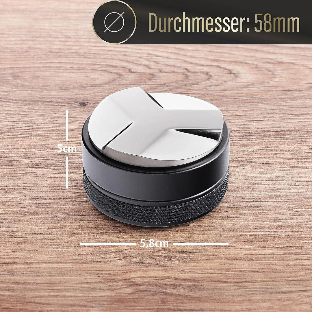 Barista Legends® Espresso Distributor Edelstahl höhenverstellbar - Leveler Tool für perfektes Kaffee