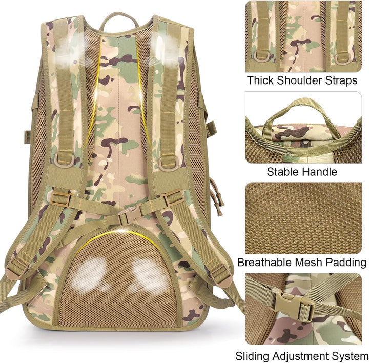 SHANNA Militärrucksack 35L/50L Armee Rucksack Molle, Hohe Kapazität Trekkingrucksack Wanderrucksäcke