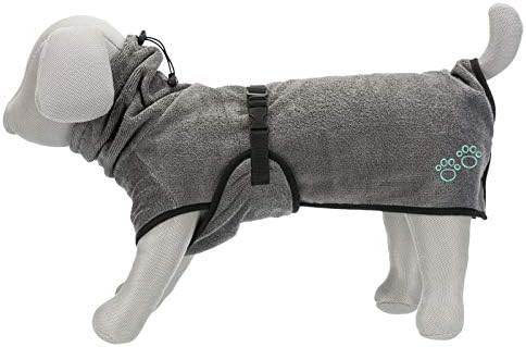 TRIXIE Hunde-Bademantel - XL - 70 cm, XL - Rückenlänge 75 cm mehrfarbig XL - Rückenlänge 75 cm