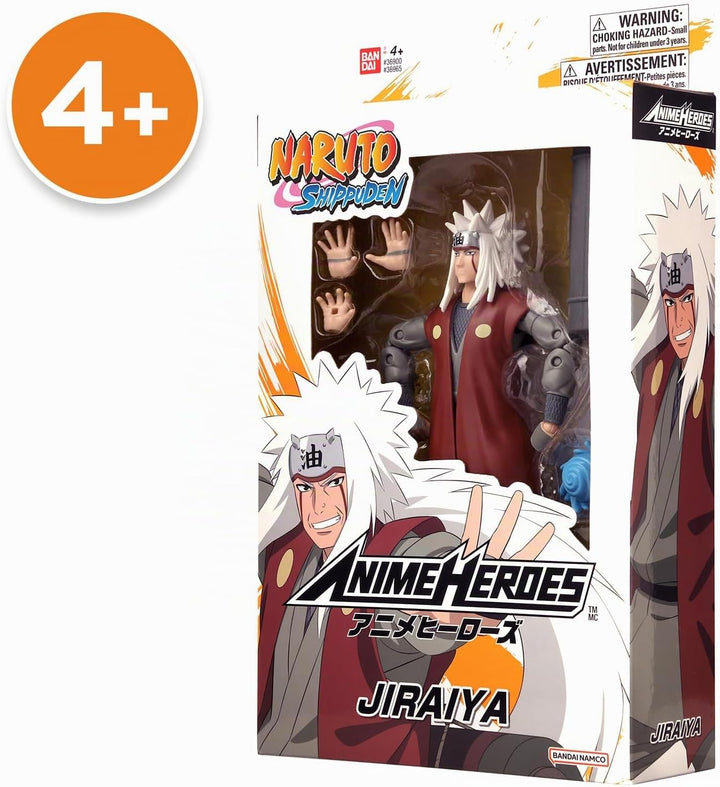BANDAI – Anime Heroes – Naruto Shippuden – Anime Heroes Figur 17 cm – Jiraiya – 36965, Jiraiya