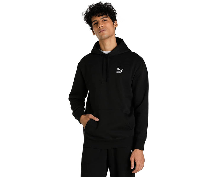 PUMA Herren ESS Small Logo Hoodie FL Sweat M Schwarz, M Schwarz